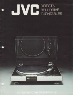 JVC QL 7,JL F50,JL  A40,JL F30,JL  A20 Turntable Brochure