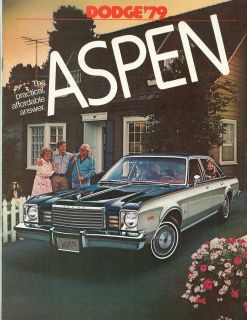 1979 Dodge Aspen 16 Page Brochure  Stan dard,Custom,Sp ecial Edition