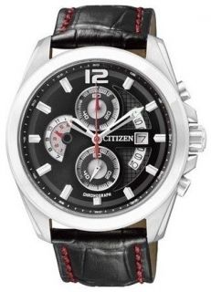 CITIZEN CHRONOGRAPH WR 100M GENTS LEATHER SPORTS WATCH AN3420 00E