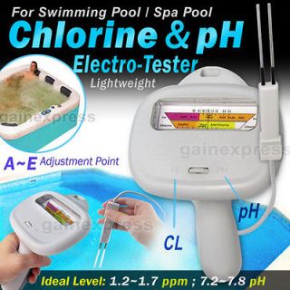 New pH CL2 Chlorine Level Meter Swimming Pool Spa Water Quality Tester