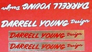 White on Clear & Red on Chrome Darrell Young Design JMC® BMX Decal