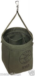 KLEIN TOOLS 5143 Tapered Bottom Number 10 Canvas Bag with Hanging Snap