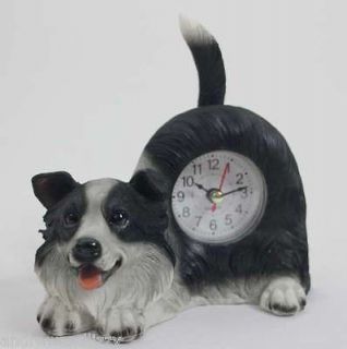 Sheepdog Dog Desk Mantel Clock Novelty Clocks Wagging Tail Animal Gift