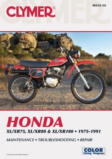 Clymer Repair Manual, Honda XL75/XR75, XL80/XR80 and XL100/XR100 1975