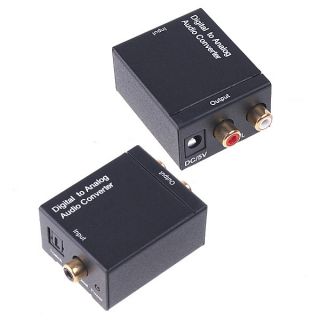 Digital Optical Coaxial Coax Toslink to Analog Audio Converter RCA
