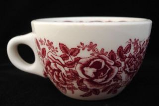 McNicol China Restaurant Red Floral Pattern Coffee Cup