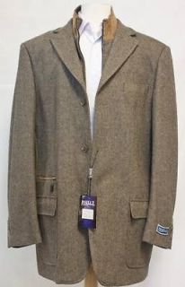 New Inserch Mens Coffee Brown Fashion Blazer Coat Size 42L, 54L