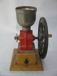 Elma Cast Iron Hand Crank 8 Wheel Spanish Coffee Mill Grinder Vintage