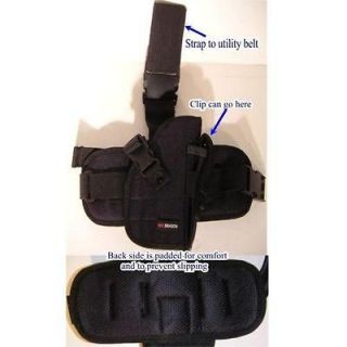 New Black Tactical Leg Thigh Pistol Gun Holster with Mag Pouch   Right