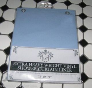 HOTEL B Vinyl Shower Curtain Liner SOLID BLUE