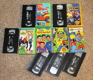 The Wiggles ~ 6 VHS ~ Cold Spaghett Western ~ Toot Toot ~ Wiggle Time