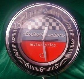 Harley Davidso n Racing Neon Clock, HDL 10154, Collectors Item