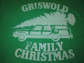 Lampoon Christmas Vacation Tshirt Green Station Wagon Tree NWT New