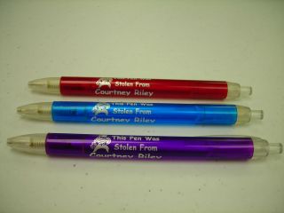 Wide Body Pens Personalized with Fun Message No More Stolen Pens
