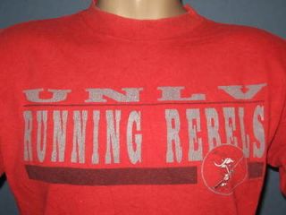 vintage 90s UNLV RUNNING REBELS T Shirt M/L university of nevada las