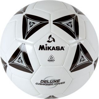Mikasa Deluxe Soccer, Football, Futbol Ball Size 4 White With Black
