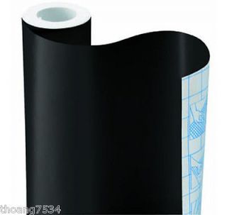 Solid BLACK Vinyl Contact Paper Sheet Shelf Drawer Liner Peel & Stick