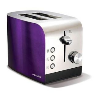 Morphy Richards 2 Slice Toaster   Accents Plum / Purple Stainless