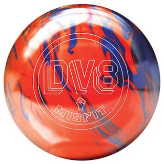 DV8 MISFIT Orange/Blue Bowling Ball NIB 13 LB