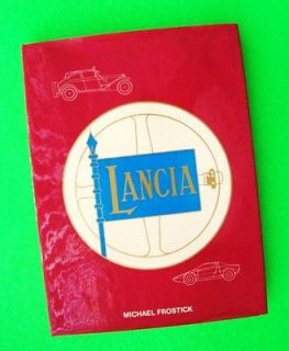 LANCIA by Frostick DALTON WATSON Hardcover DUST JACKET The Lancia