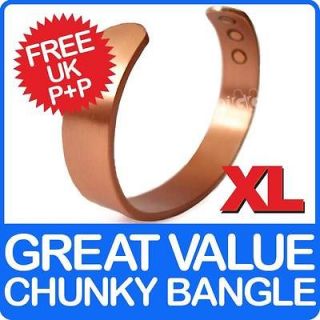XL Mens Chunky Magnetic Copper Bracelet 6 Hi Strength Magnet Healing