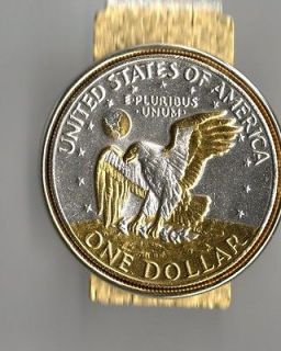 Eisenhower Dollar Reverse Gold & Silver Eagle Money Clip, 1971 1978