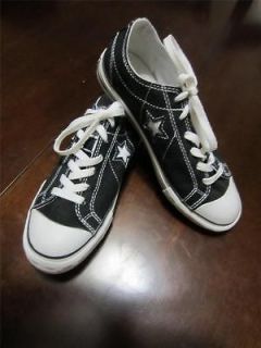CONVERSE One Star Black Canvas Athletic Shoe Womens 7.5 WORN ONCE