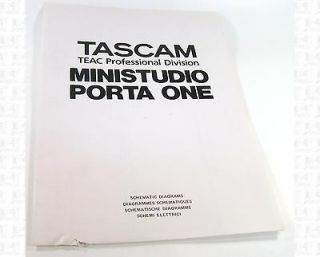 TASCAM Ministudio Porta One Schematic Diagrams Manual