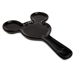 Disney Parks GOURMET MICKEY MOUSE Spoon Rest BLACK Ceramic   KITCHEN