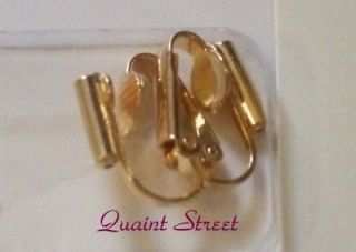 Earring Converters change post or fishhook to clips GOLD tone clip