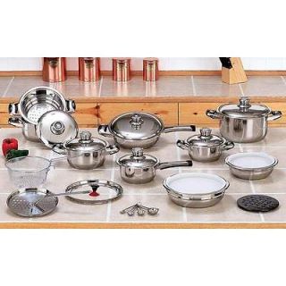 28pc 12 Element High Quality, Heavy Gauge Stainless Steel Cookware Set