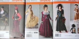 Sewing pattern Simplicity misses Steampunk costumes, dress 1819 / 1772