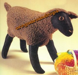 Black Sheep Stuffed Toy Pattern   Vintage