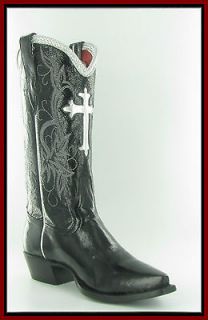 NIB Womens Anderson Bean HP 8011 Holy Cow Black Pointed Cowboy Boots