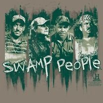 Licensed Swamp People, Troy, Liz, Bruce & Joe Tee T shirt / S 3XL
