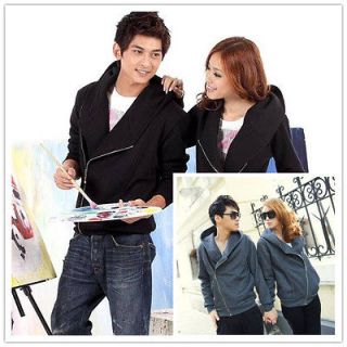 Fashion Man Women LOVERS Hoodie COUPLE COAT Jacket with Hat Size M L