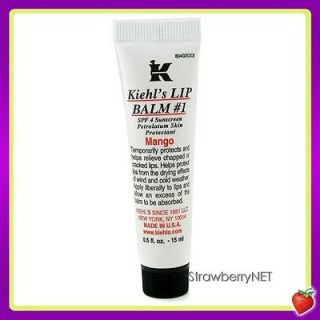 Kiehls Lip Balm SPF4 Sunscreen   # 1 Mango 15ml/0.5oz NEW