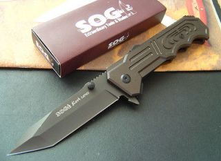 New SOG semi automatic Embossed aluminum Knife 57