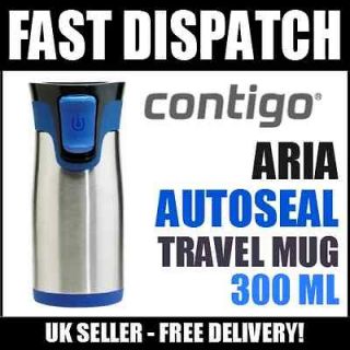 Contigo Aria 300 ml Autoseal Stainless Steel Travel Mug Blue 0638 Leak