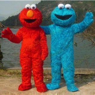 STREET MONSTER COOKIE AND ELMO COSTUME ADULT MASCOT （a Pair