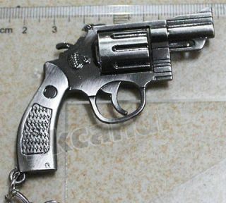 Cute Special keyring Gun revolver pistol black Key Chains Classic