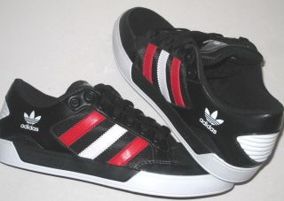 Mens New ADIDAS HARD COURT LOW Black Trainers