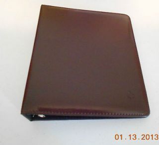 Franklin Covey Brown Synthetic Leather 7 Ring Starter Binder 7 1/2 x 9