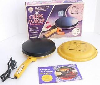 Vtg Nordic Ware Electric Crepe Maker YELLOW Retro Color Gently Used