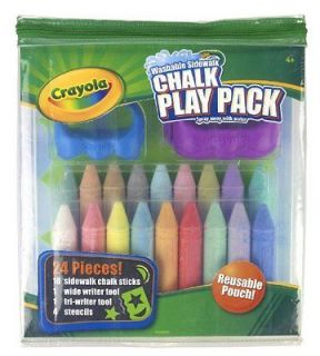 Crayola Chalk Washable Sidewalk Play Set Pack 24 Pieces Colouring Pens