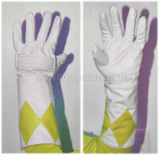 Morphin Power Rangers Yellow Ranger Gloves Cuffs   SHIPS FROM USA