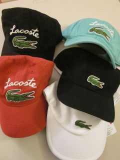 Authentic Lacoste BNWT Mens Baseball Cap Croc Logo One Size Adjustable