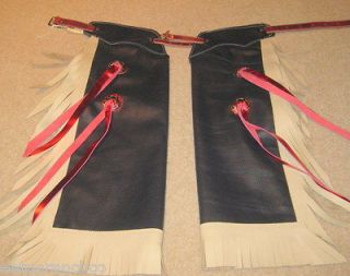 Cowboy Muttin Bull Riding Leather PeeWee Kids Leather Rodeo Chaps