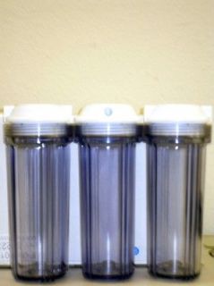 WATER FILTER CLEAR HOUSING FOR REVERSE OSMOSIS DI 10 with 1/4 FPNT
