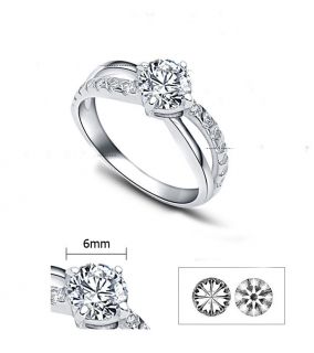 ViVi H & A  Signity Star Diamond Ring 8442a